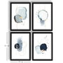 Wallity Conjunto de 4 Pinturas Decorativas Enmarcadas en MDF (38 x 53 cm)